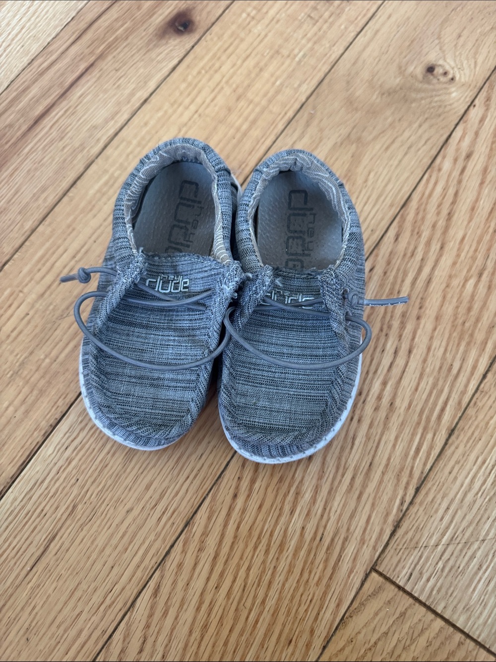Hey Dude Kids Grey Knit Slip-On Sneakers